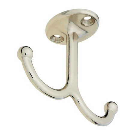 Homecare Products Zinc Die Cast Undershelf Coat Hook - Nickel HO3308551
